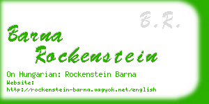 barna rockenstein business card